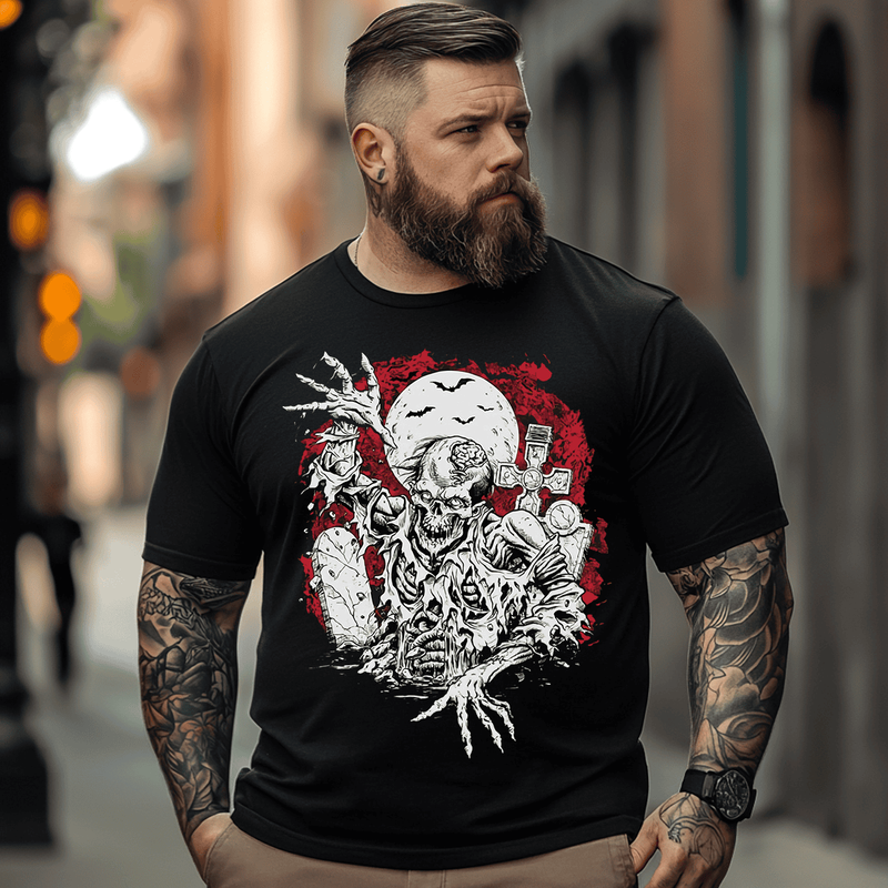 Return Of Dead Halloween Men T-Shirt, Plus Size Oversize T-shirt for Big & Tall Man