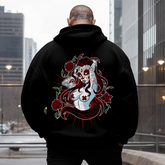 Beauty and Flowers Men's Racking Rounds Plus Size Hoodie