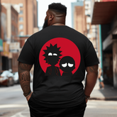 Men Anime Graphic T-Shirt, Oversized T-Shirt for Big and Tall