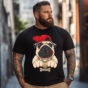 Funny Dog T-Shirt, Plus Size T-shirt for Big & Tall Man