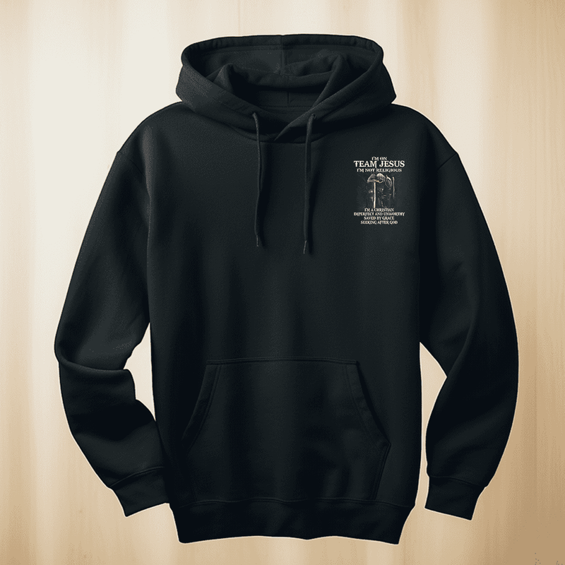 I'm on Team Jesus Men's Plus Size Hoodie