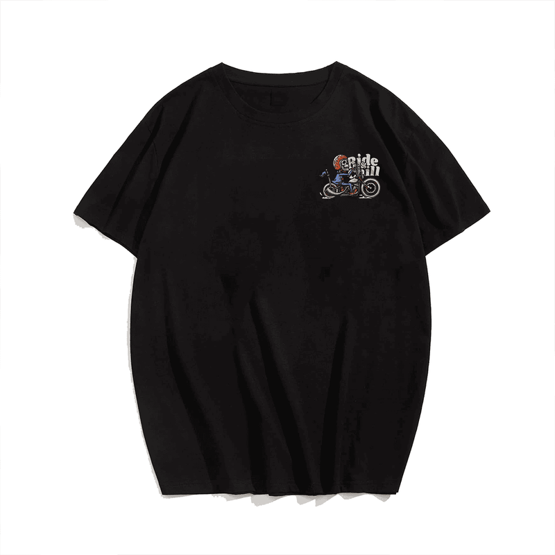 Ride & Chill Men T-Shirt OverSize Plus Size Man Clothing 1XL-9XL
