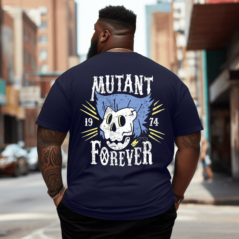 Mutant Forever Men Anime Graphic T-Shirt, Oversized T-Shirt for Big and Tall