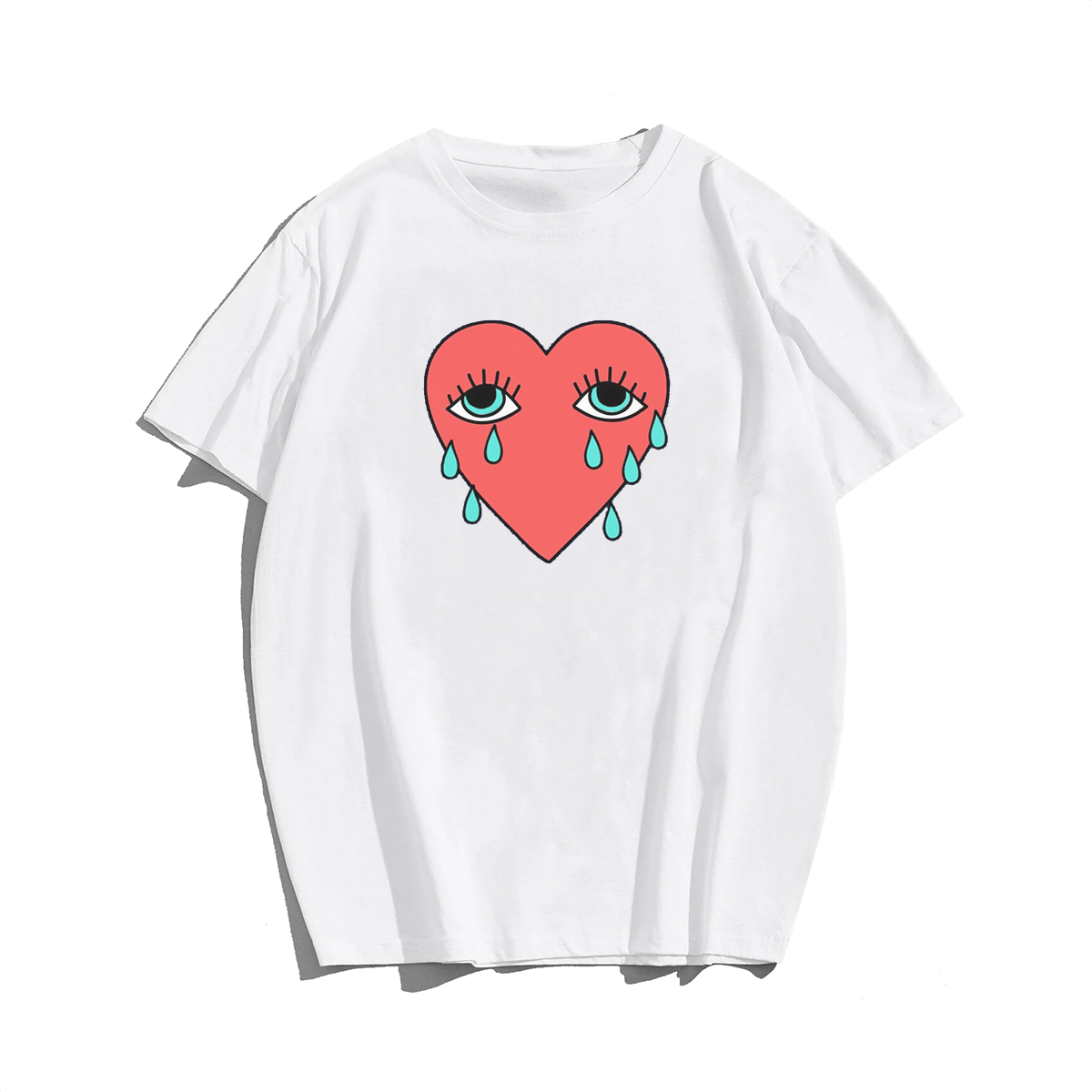 Heart Broken fashion men's plus size T-shirt 100% cotton