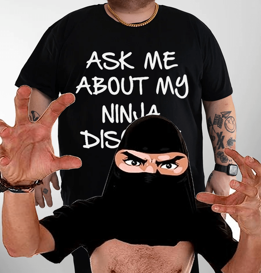 Ask Me About My Ninja Disguise Men's Plus Size T-shirt