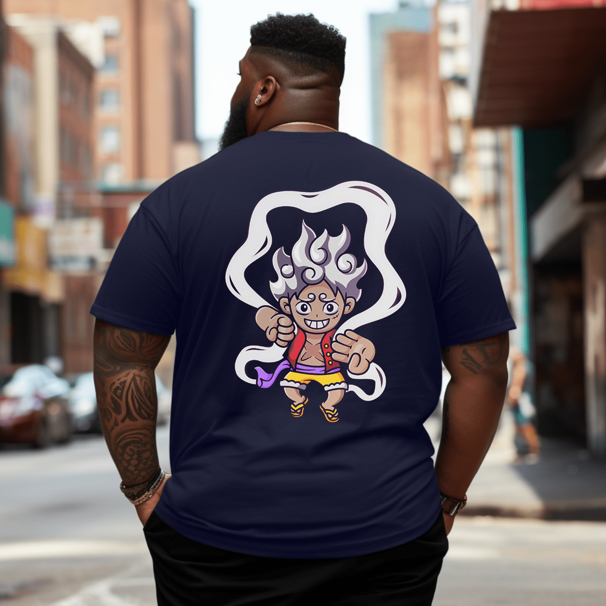 Luffy Gear 5 Plus Size Men T-Shirt