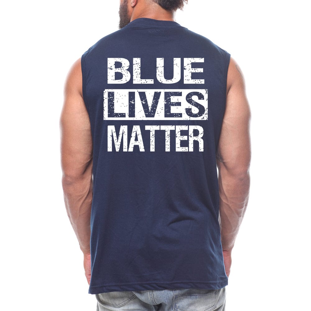 Blue Lives Matter Back fashion Sleeveless