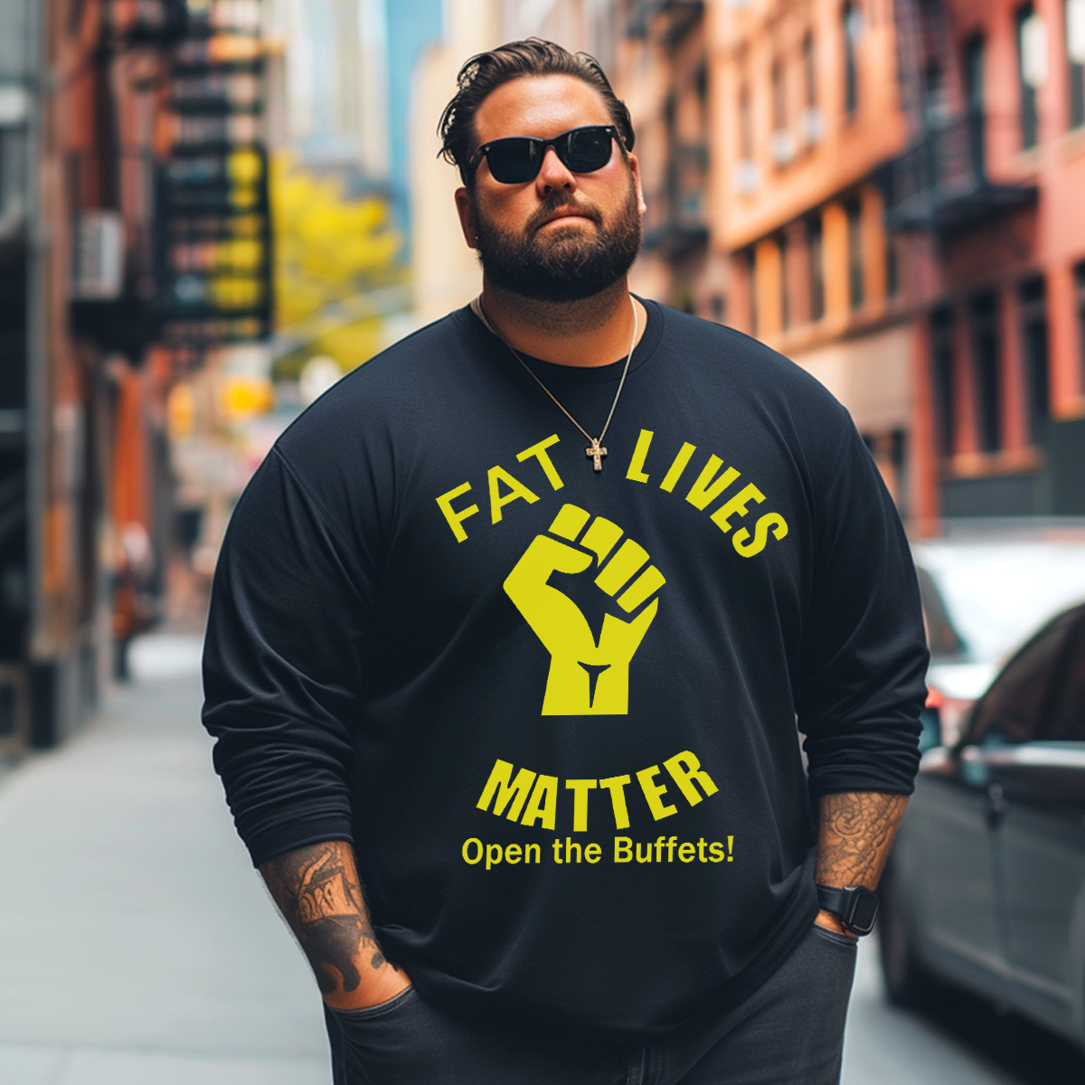 Fat Lives Matter Plus Size Long Sleeve T-Shirt