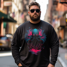 Cthulhu Mistery Monster Plus Size Long Sleeve T-Shirt #7