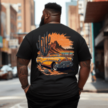 Enjoy Your Vacation Car and Trees Plus Size Men T-Shirt