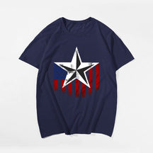 Patriotic Star T-shirt for Men, Oversize Plus Size Man Clothing - Big Tall Men Must Have