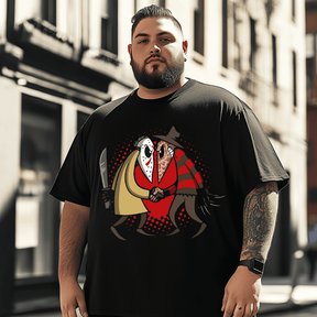 Shreddin' Voorhees Horror Halloween T-Shirt, Plus Size Oversize T-shirt for Big & Tall Man