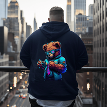 Anger Of Mr Bear Men's Plus Size Hoodie