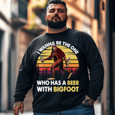 Bigfoot Men Plus Size Long Sleeve T-Shirt