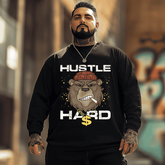 Cute Teddy Bear Men Plus Size Long Sleeve T-Shirt