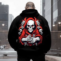 Skull Men's Racking Rounds Plus Size Hoodie