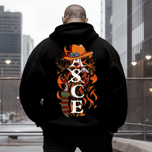 Fire Fist Asce Men Anime Graphic Men's Racking Rounds Plus Size Hoodie