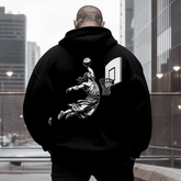 Funny Jesus Basketbal Men's Plus Size Hoodie