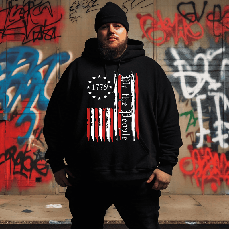 USA Flag 4th July Plus Size Hoodie