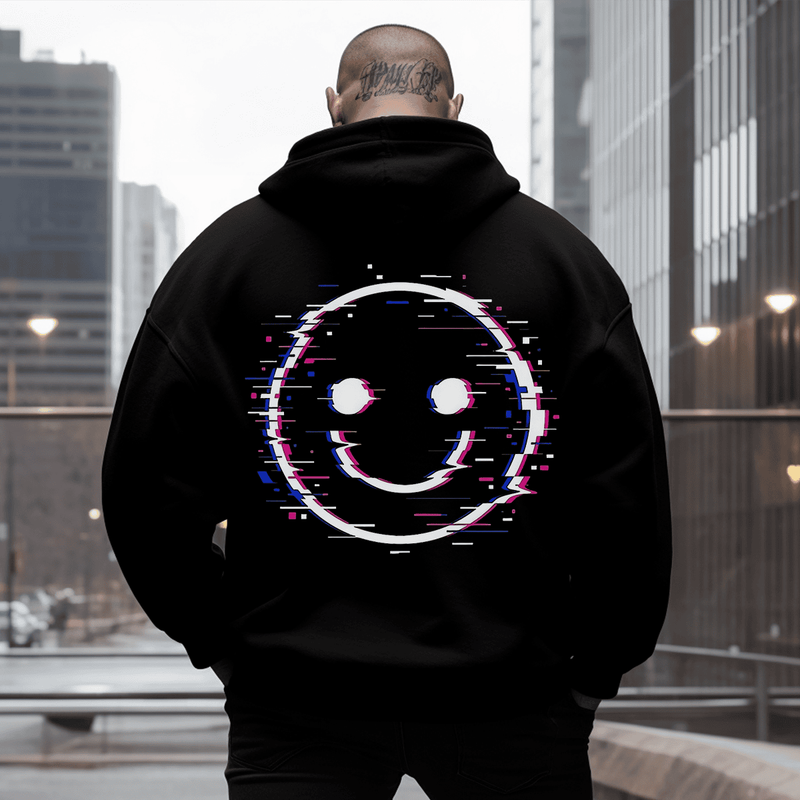 Smile Face Men's Plus Size Hoodie