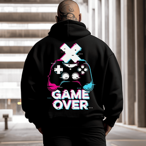 Game Over Men's Plus Size Hoodie