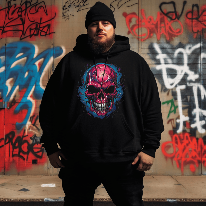 Broken Skull Plus Size Hoodie