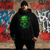 Green Skull Skeleton Plus Size Hoodie