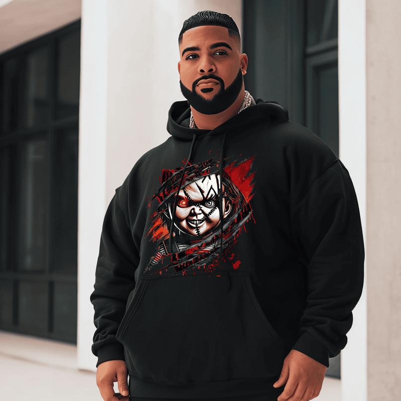 Horror Killer Halloween Men Plus Size Hoodie