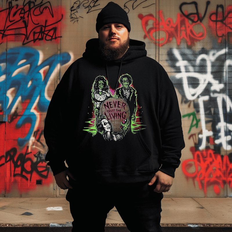 Horror Death Tomb Halloween Men Plus Size Hoodie