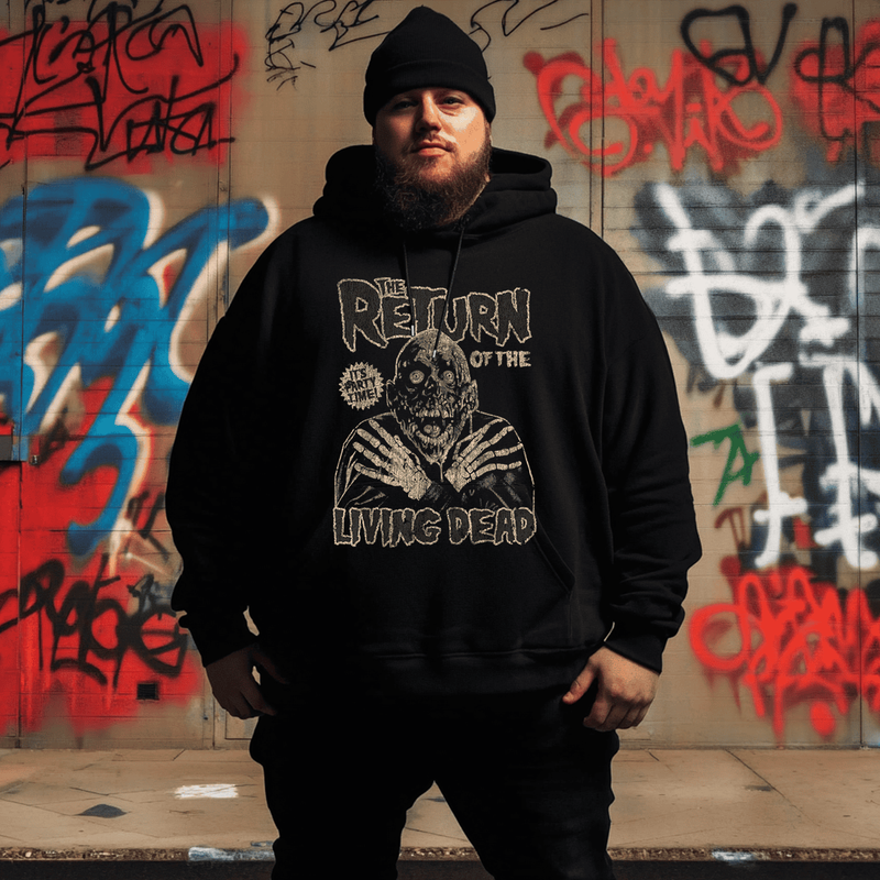 Vintage Return Horror Halloween Men Plus Size Hoodie