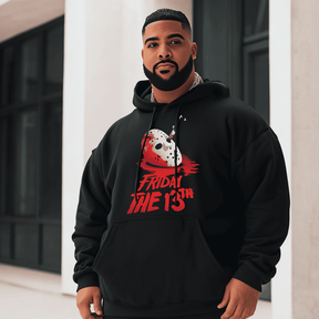 Horror Friday Halloween Men Plus Size Hoodie