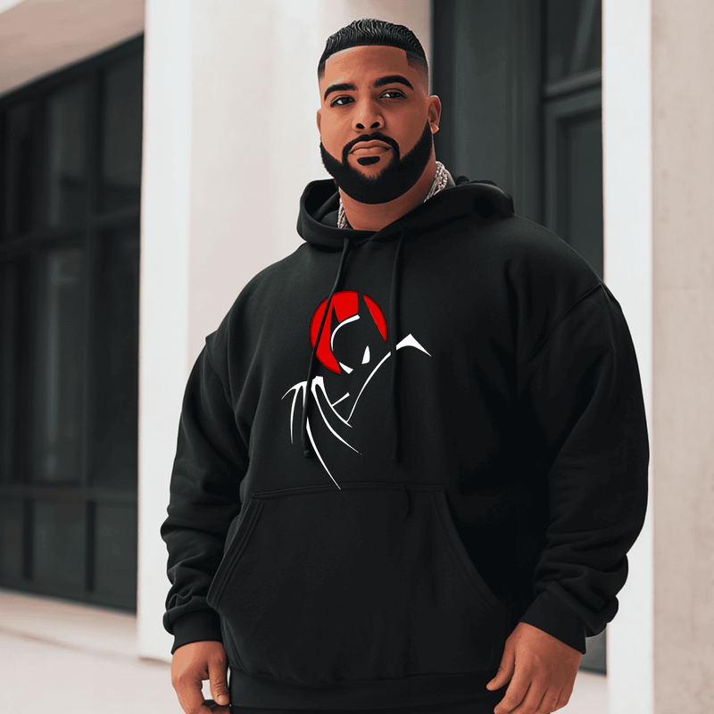 Bat pattern Plus Size Hoodie