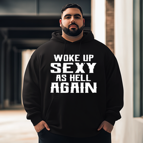 Funny Letter Print Plus Size Hoodie