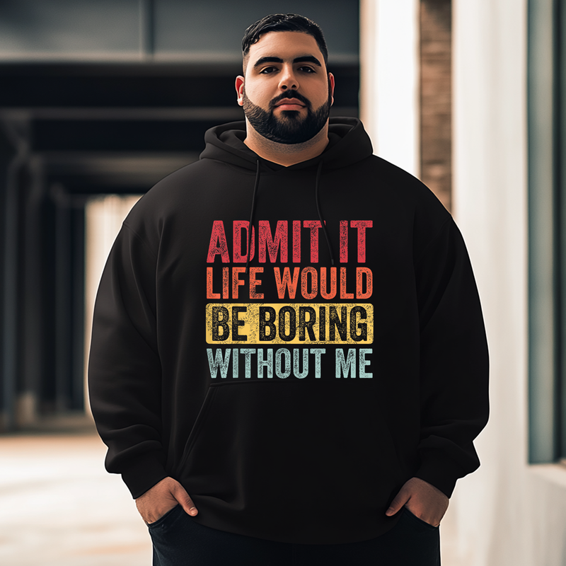 Funny Saying Retro Plus Size Hoodie