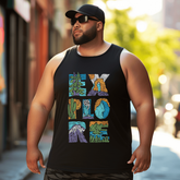 Explore Nature Outdoor Lover Tank Top Sleeveless Tee, Oversized T-Shirt for Big and Tall