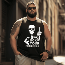 Fuck your Tank Top Sleeveless Tee, Oversized T-Shirt for Big and Tall