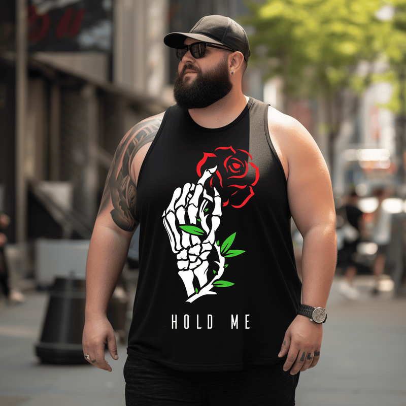 Hold Me Tank Top Sleeveless Tee, Oversized T-Shirt for Big and Tall