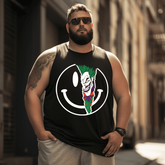 Laugh Now Cry Later Tank Top Sleeveless Tee, Oversized T-Shirt for Big and Tall