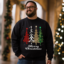 Merry Christmas Men's Plus Size Sweatshirt