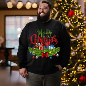 Merry Christmas 4# Men's Plus Size Sweatshirt