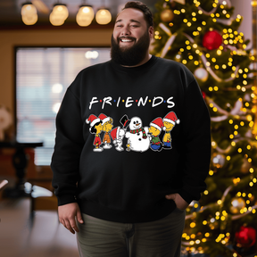 Christmas Friends Men's Plus Size Sweatshirt