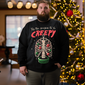 Happy Christmas Men's Plus Size Sweatshirt