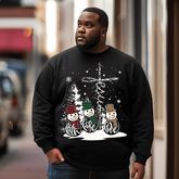 Christmas Snowman Men's Plus Size Sweatshirt