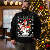 Merry Christmas 5# Men's Plus Size Sweatshirt