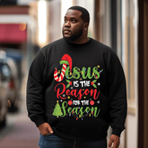 Jesusy Christmas Men's Plus Size Sweatshirt