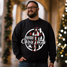 Merry Christmas Jesus Men's Plus Size Sweatshirt