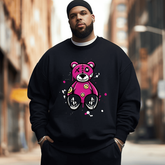 Pink Bear Men's Plus Size Sweatshirt