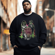 Horror Death Tomb Halloween Men's Plus Size Sweatshirt