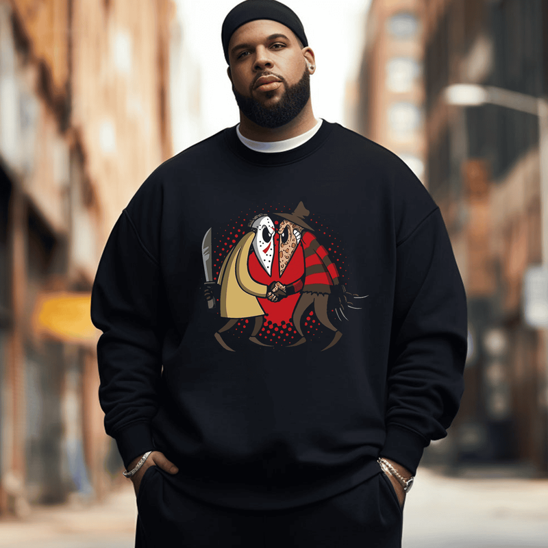 Shreddin' Voorhees Horror Halloween Men's Plus Size Sweatshirt