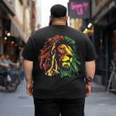 Jamaican Lion Jamaican Rasta Flag Lion Of Judah Reggae Music T-Shirt, Plus Size Oversized T-Shirt for Men